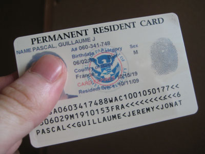 My permanent resident card