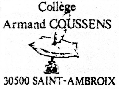 Logo d'époque (la mienne) du collège A. Coussens.