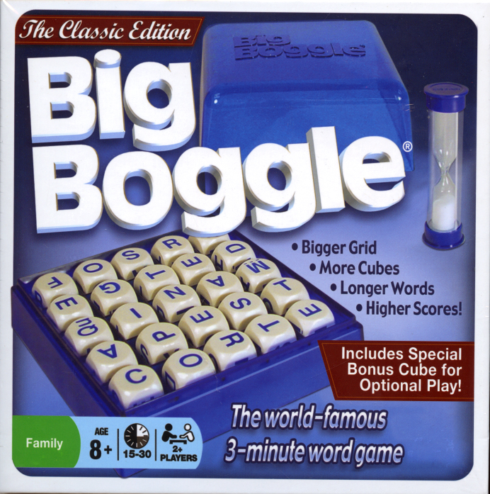 Boite de jeu "Big Boggle" pour inventer les prénoms bretons
